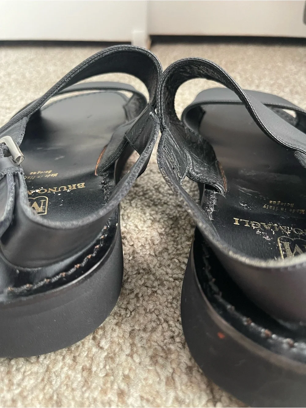 Bruno Magli vintage Black Men's leather Sandals